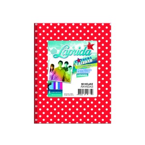 LAPRIDA CUADERNO LUNAR ROJO RAYADO T/D x 50hj
